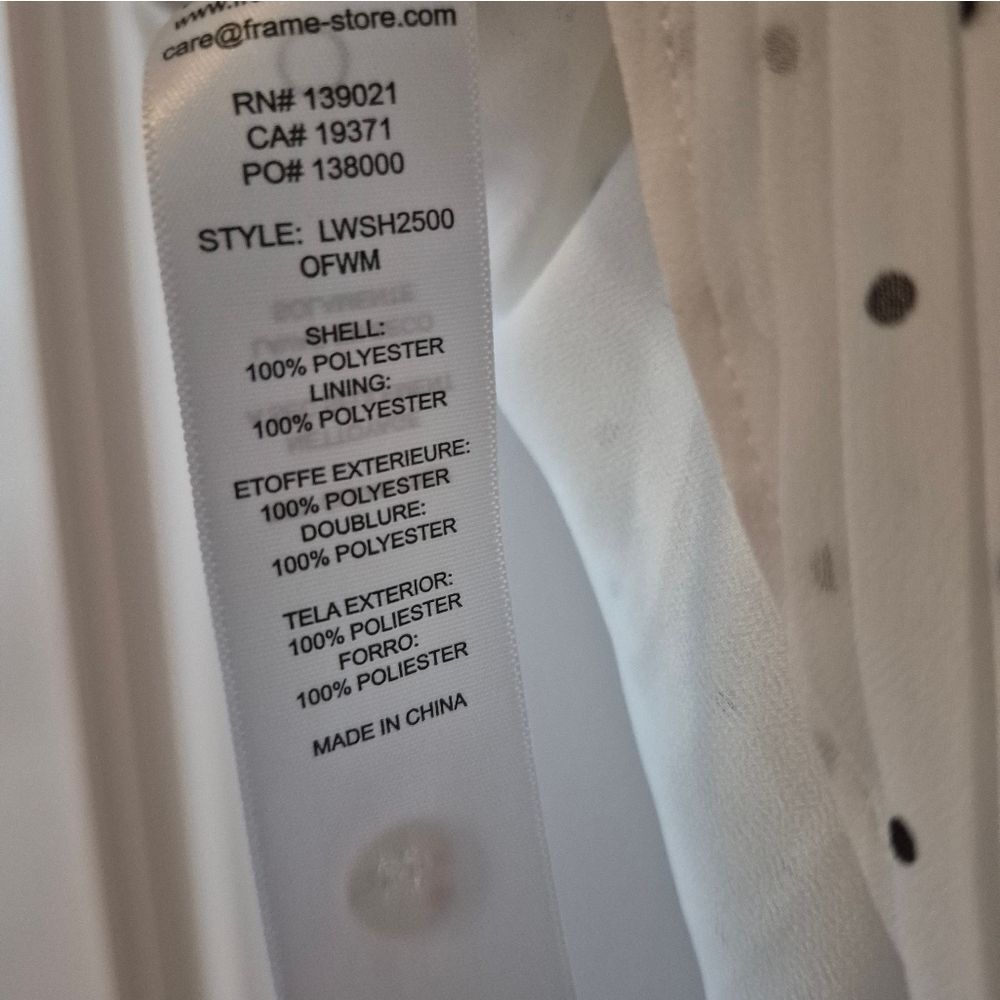 Frame Gathered Button Front Top In Off White Size… - image 8